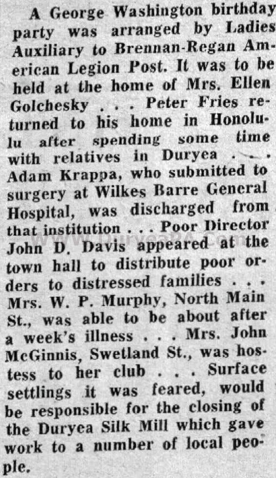 Duryea Pennsylvania Historical Homepage